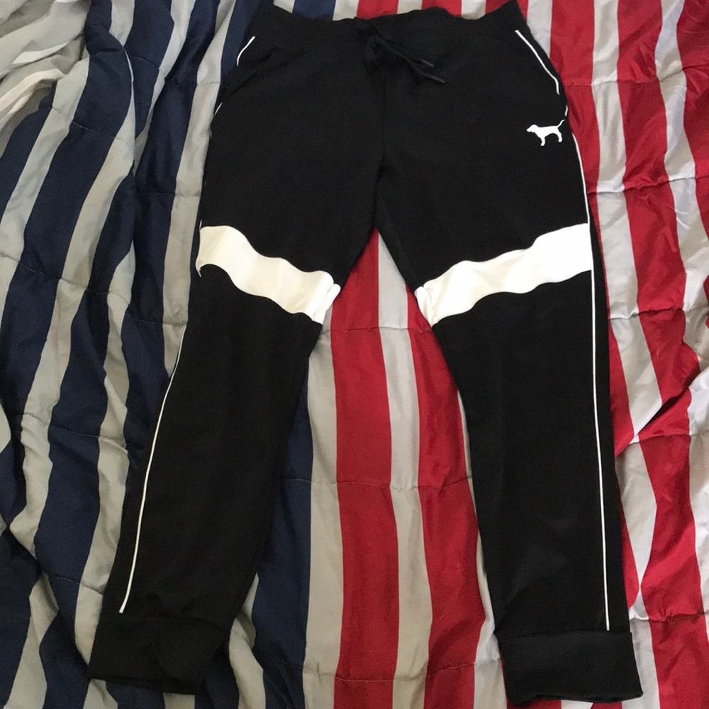 Pink ULTIMATE black and white joggers